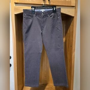 Peter Millar Crown Gray Super Soft Corduroy Mens Stretch Straight Leg Pant 34x30